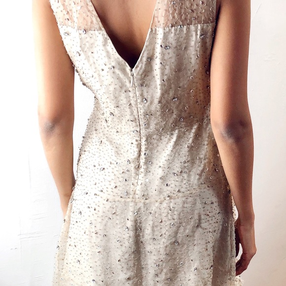 Elie Tahiri/NWT MARITZA dress. Sleeveless Midi in Neutral Tones Size US 6 - Picture 7 of 16